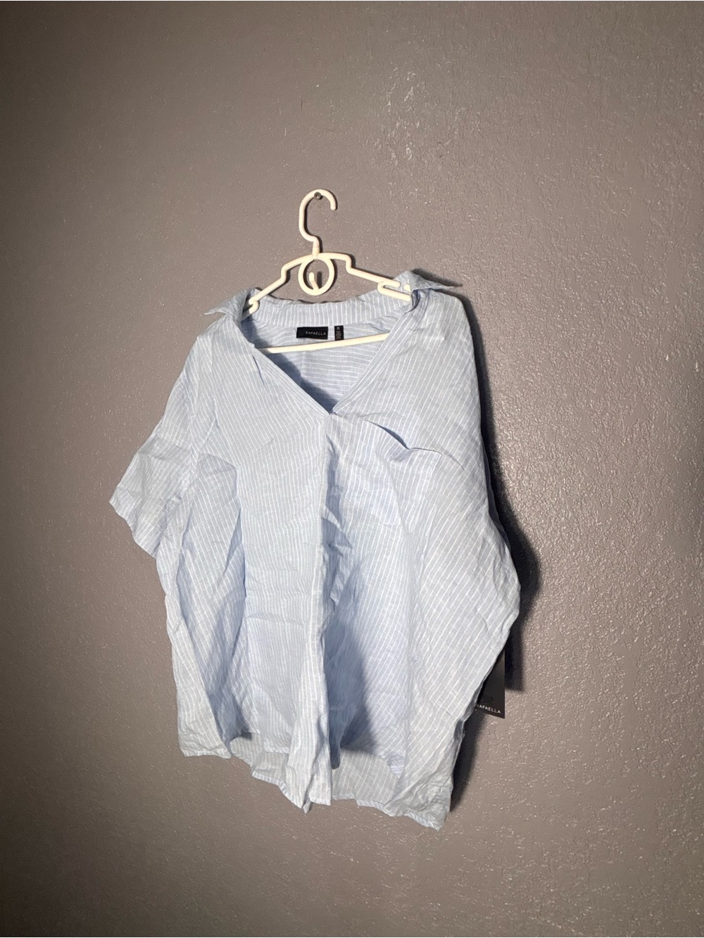 Light Blue Stripe women’s Button-Up Shirt